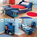 Set Airplane 3 piese - pat avion, biblioteca, etajera, lenjerie cu avioane